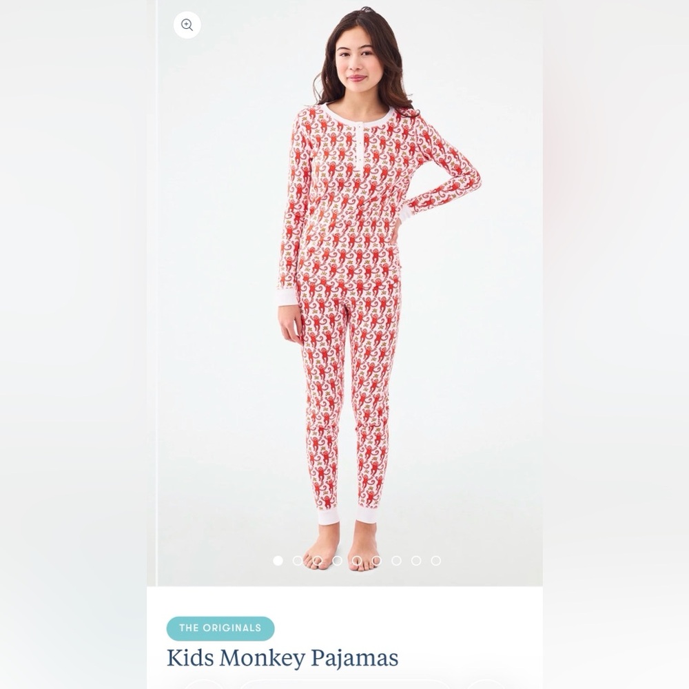 Roller Rabbit Red Monkey Print Kids PJs set sold out . Perfect for Valentine's.